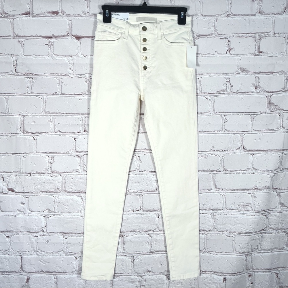 New Joe’s Jeans Charlie Pristine High Rise Skinny Ankle Exposed Buttons Size 26